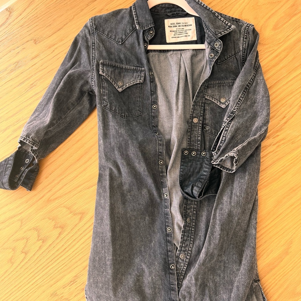 diesel jeans Gray Jean Jacket Classic Style